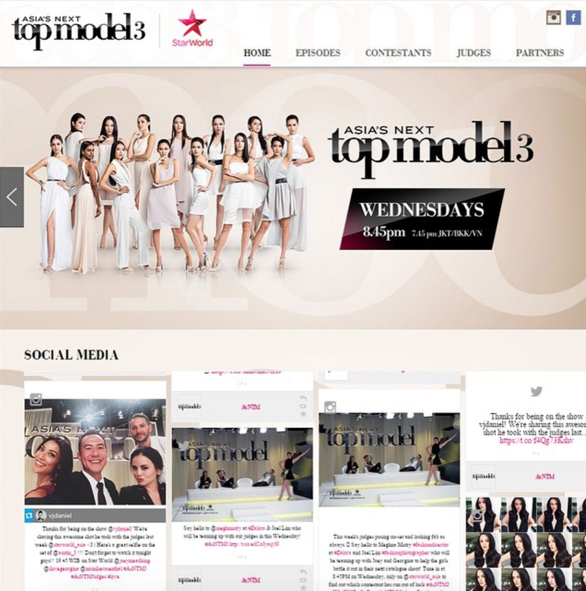 Dialogfeed has made a hashtag campaign for the social wall of Asia's Next Top Model