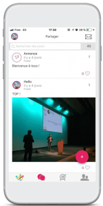 event interaction share content app